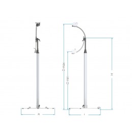 FloorStand Mini 24.24.03.003 - BRACCIO SNODABILE DI SOSTEGNO
