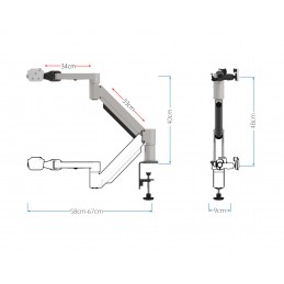TableClamp OneHand 24.24.03.003 - BRACCIO SNODABILE DI SOSTEGNO