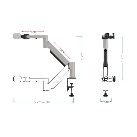 TableClamp OneHand 24.24.03.003 - BRACCIO SNODABILE DI SOSTEGNO