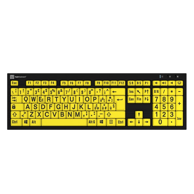 Tastiera Slimline Giallo/Nera XL Tastiera Slimline Giallo/Nera XL