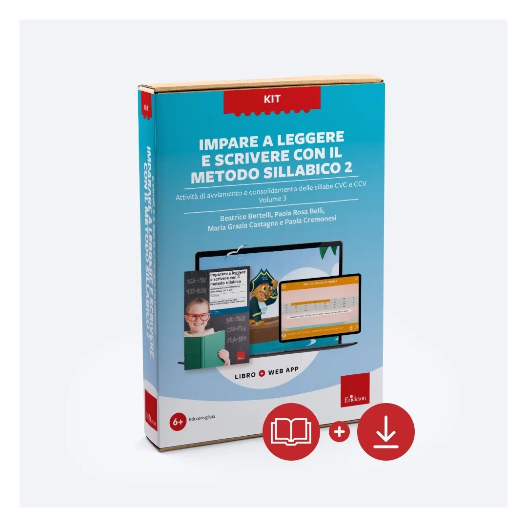 Imparare a leggere e scrivere con il metodo sillabico 2 - Volume 3 (KIT: Libro + Web App)