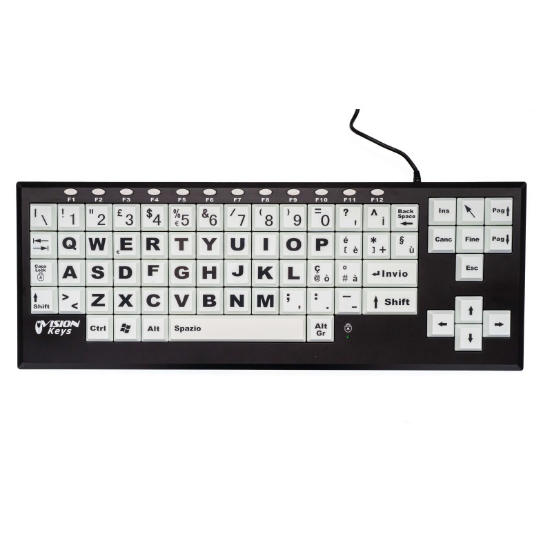 Visionkeys® Tastiera Espansa Bianca e Nera - 22.36.03.006 Visionkeys® Tastiera Espansa Bianca e Nera - 22.36.03.006