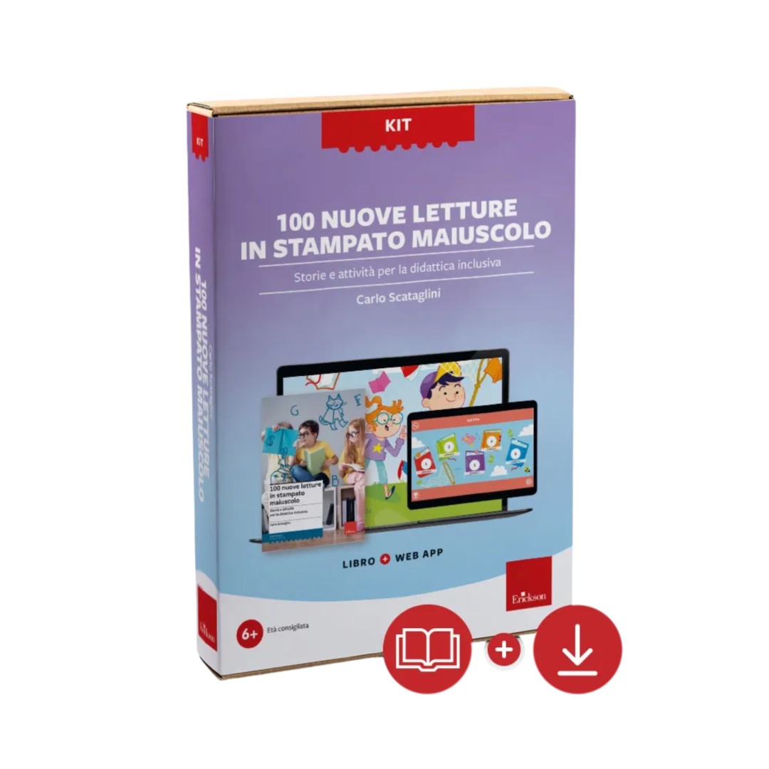 100 nuove letture in stampato maiuscolo (KIT: Libro + Web App)